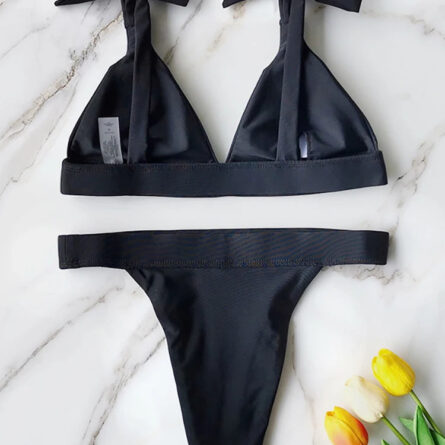 Adriana High Cut Shoulder Tie Bow Bikini - Image 17