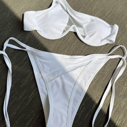 Seductive Sheer Glamour One-Shoulder Micro Bikini Set – Bild 2