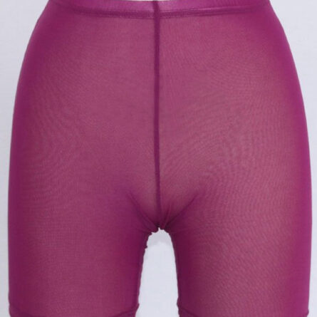 High Waist Sexy Neon Mesh Sheer Swim Shorts Beach Cover Up Beachwear - Image 7