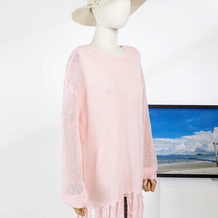 Boho Dreams Knitted Tassel Beach Blouse - Image 27