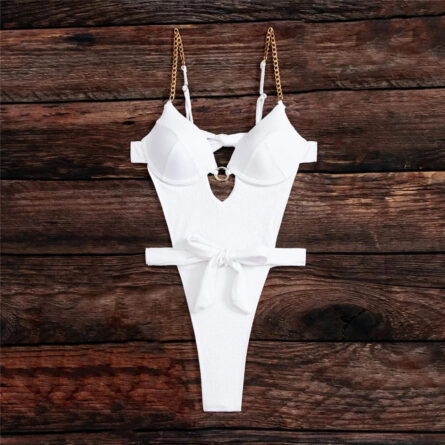 Extreme Mini Micro Thong High Leg Cut One Piece Swimsuit - Image 8