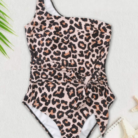 Leopard One Shoulder One Pieces Swimsuit - Image 8
