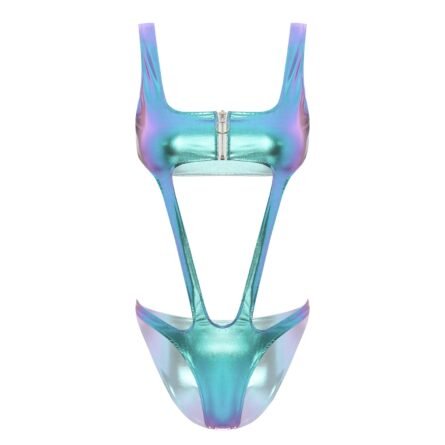 Celestial Goddess Harness Metallic Cut Out Swimsuit Monokini - Image 5