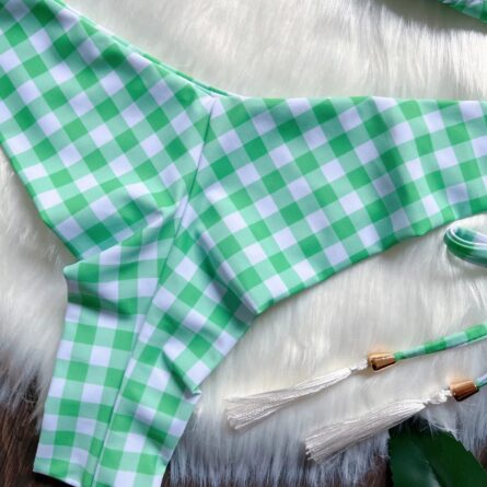 Seaside Picnic Gingham Triangle Bikini – Bild 12