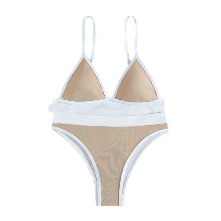 New European Sexy Apricot Classic Two Piece Triangle Bikini – Bild 5