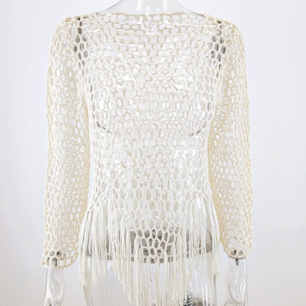 Sunset and Swim Handmade Crochet Beach Cover Up Top - Image 10