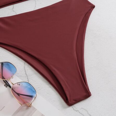 Amy Solid High Waist Bikini - Image 12