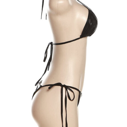 Glimmer Radiant Shiny Metallic Halter Bikini Set - Image 11