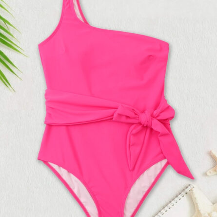 Leopard One Shoulder One Pieces Swimsuit - Image 9