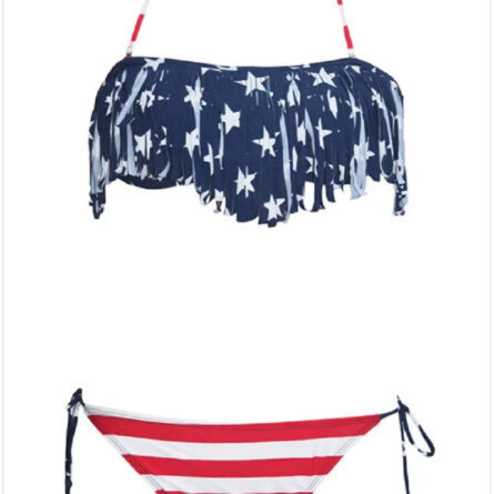 American Flag Tassel Bikini - Image 2