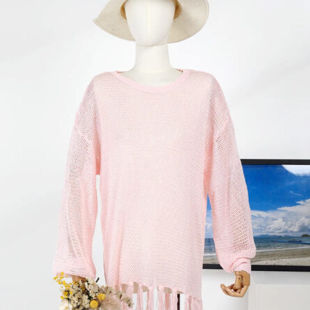 Boho Dreams Knitted Tassel Beach Blouse - Image 26