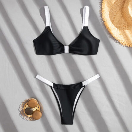 Monochrome Luxe Band Bikini Set – Bild 3