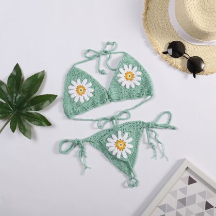 Daisy Dreams Thong String Micro Crochet Bikini – Bild 23