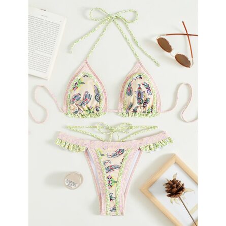 Sexy Temptress Strappy Side Brazilian Ruffle Bikini – Bild 10