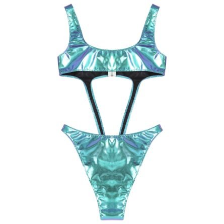Celestial Goddess Harness Metallic Cut Out Swimsuit Monokini - Image 40