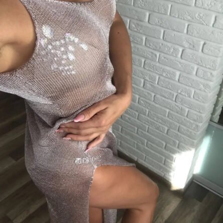 Glimmering Allure Sheer Beach Cover Up Tunic - Image 42