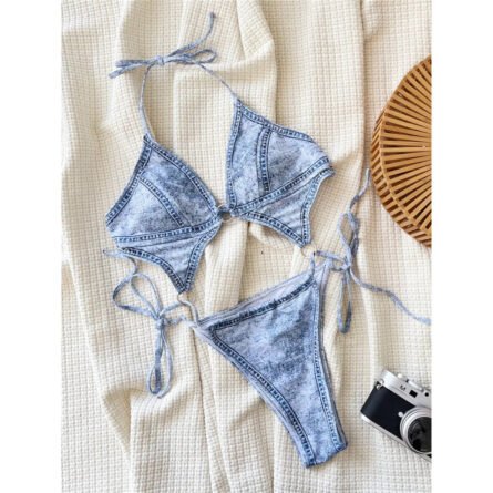 Ocean Denim Breeze Cutout Monokini - Image 5
