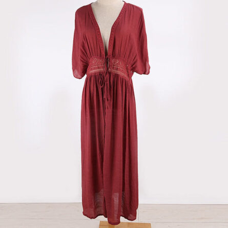 Boho Flow Mesh Sheer Beach Cover Up - Image 4