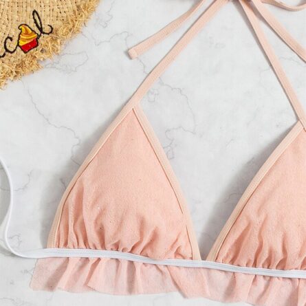 Pink Dreams Sexy Waist Ruffle Detail Bikini – Bild 4