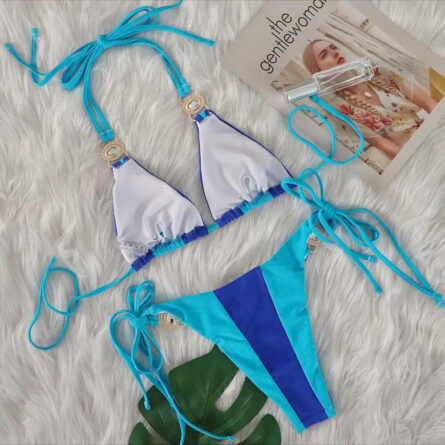 Esmeralda Halter Jewelled Diamond Bikini - Image 16