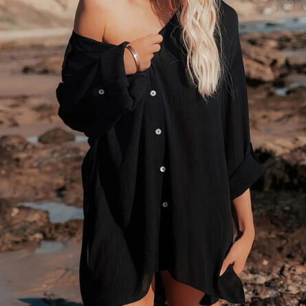 Coastal Breeze Beach Cover Up Shirt - Image 3