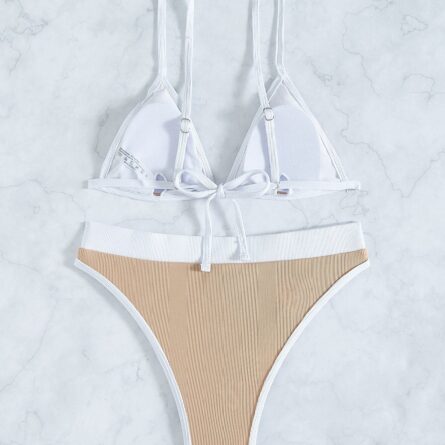 New European Sexy Apricot Classic Two Piece Triangle Bikini – Bild 13