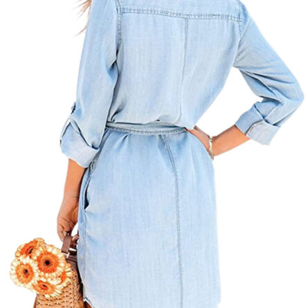 Alluring Casual Denim Dress - Image 10