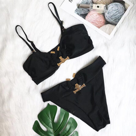Riviera Queen High Cut Push Up Rhinestone Bikini - Image 14
