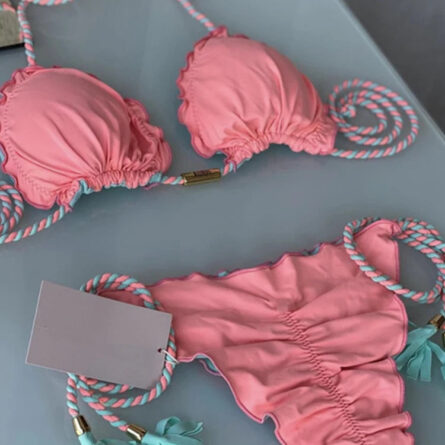 Penelope Ruffled Triangle Bikini Set - Image 11