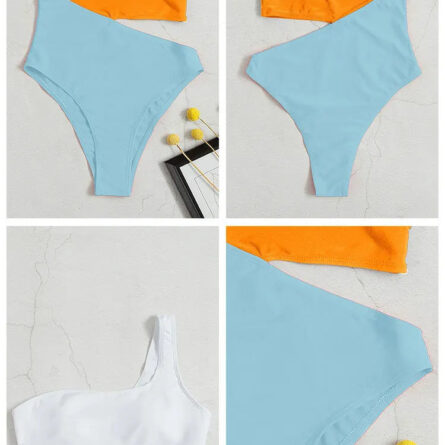 Celine Cut Out Color Block Swimsuit - Image 17