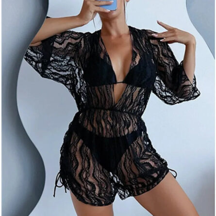 Ocean Breeze Bliss 3 Piece Bikini and Beach Romper Set – Bild 13