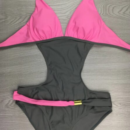 Angelica Waist Cut Out Halter One Piece Swimsuit - Image 17