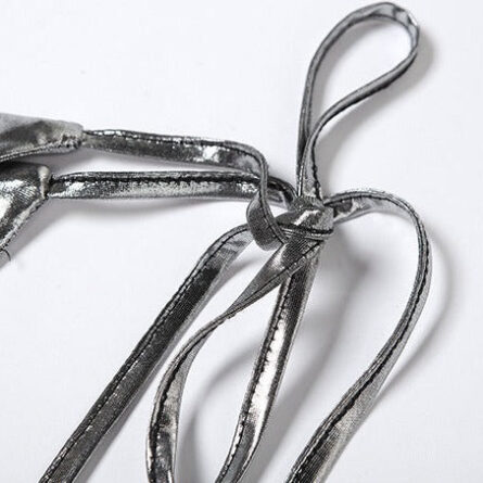Glimmer Radiant Shiny Metallic Halter Bikini Set - Image 22