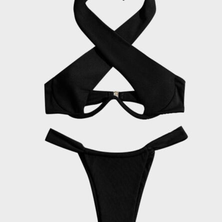 Thong Tide Cut Out Underboob Bikini Set - Image 14