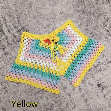 Radiant Waves Handmade Crochet Rainbow Bikini Bottom - Image 13