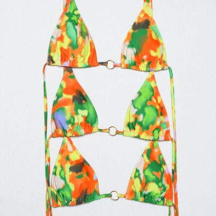 Exotic Sunset Triangle Chains Brazilian Bikini – Bild 36