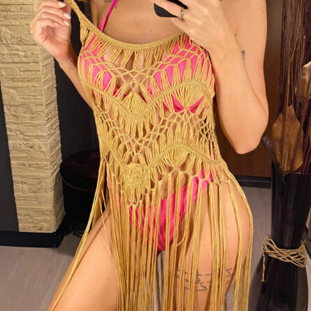 Fringe Tassel Crochet Beach Cover Up Dress – Bild 5