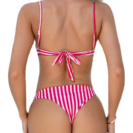 Candy Stripe Triangle Bikini – Bild 5
