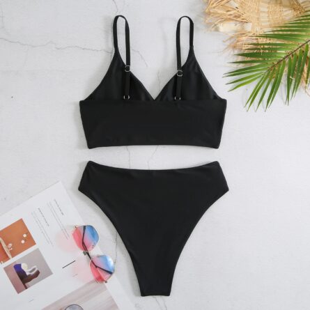 Amy Solid High Waist Bikini - Image 4