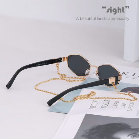 Sunshine Goddess Punk Sunglasses with Chain – Bild 31