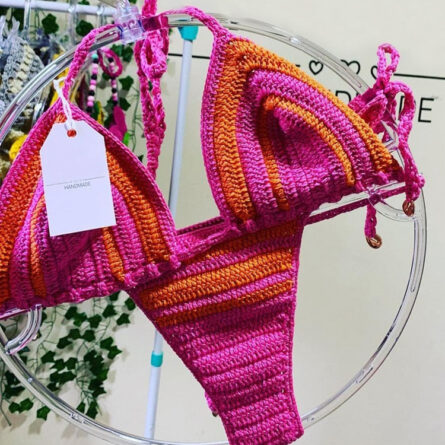 Pink Handmade Crochet Bikini – Bild 3