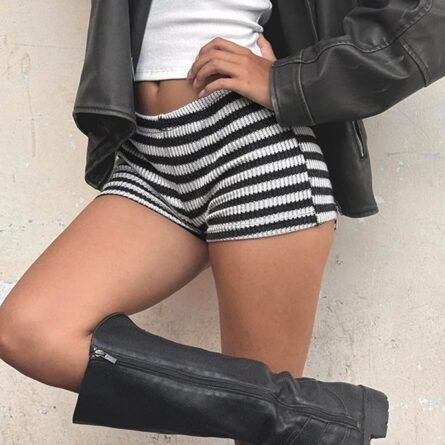 Striped Crochet Shorts - Image 4