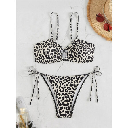Savage Elegance Leopard Cut Out Bikini Set - Image 6