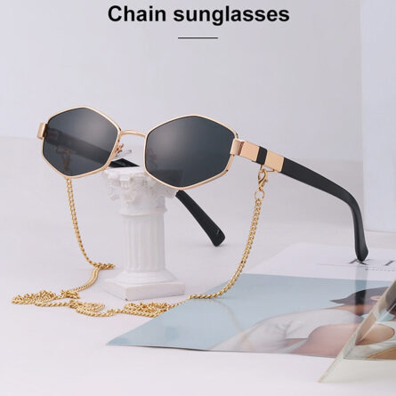 Sunshine Goddess Punk Sunglasses with Chain – Bild 9