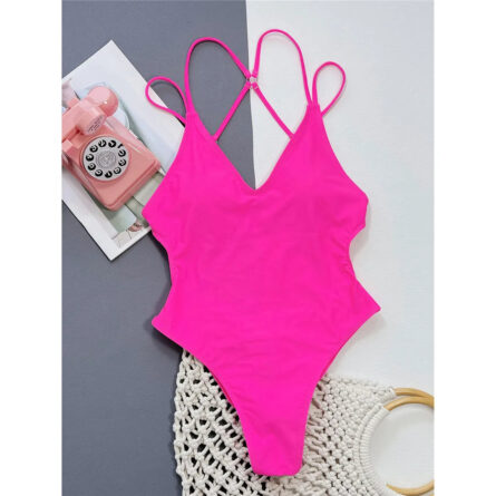 Stunning Leopard Open Back One Piece Swimsuit - Image 11