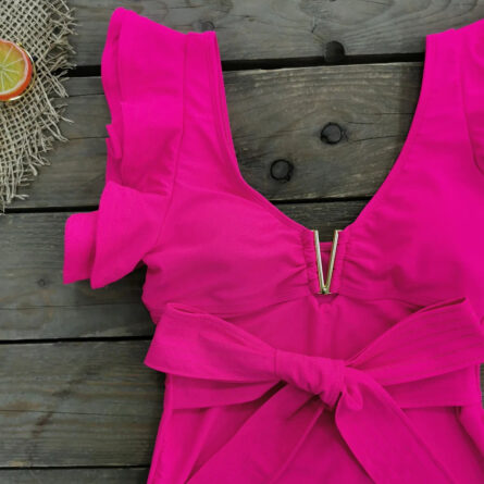Pure Paradise Ruffle Shoulder Belt Swimsuit - Image 36
