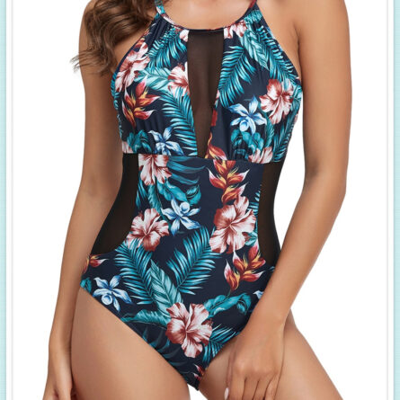 Ocean Breeze One Piece Swimsuit DD+ Fuller Bust Mesh Swimsuit – Bild 9