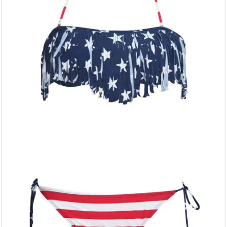 American Flag Tassel Bikini - Image 5