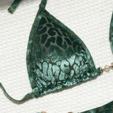 Wild Allure Sexy Leopard Micro Velvet Thong Bikini - Image 7