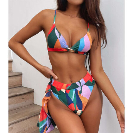 Leopard Lust High Waist Bikini Three-piece Set - Image 25